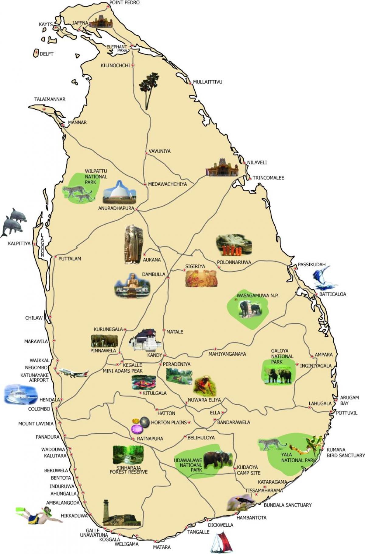 mapa bentota Srí Lanka