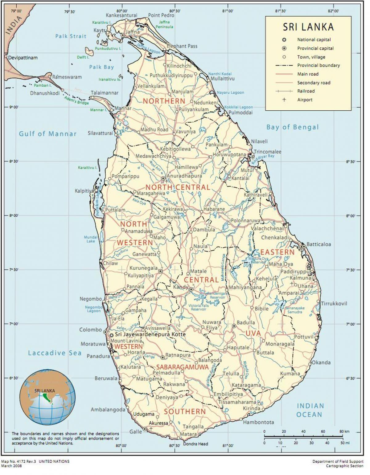 Srí Lanka root mapu