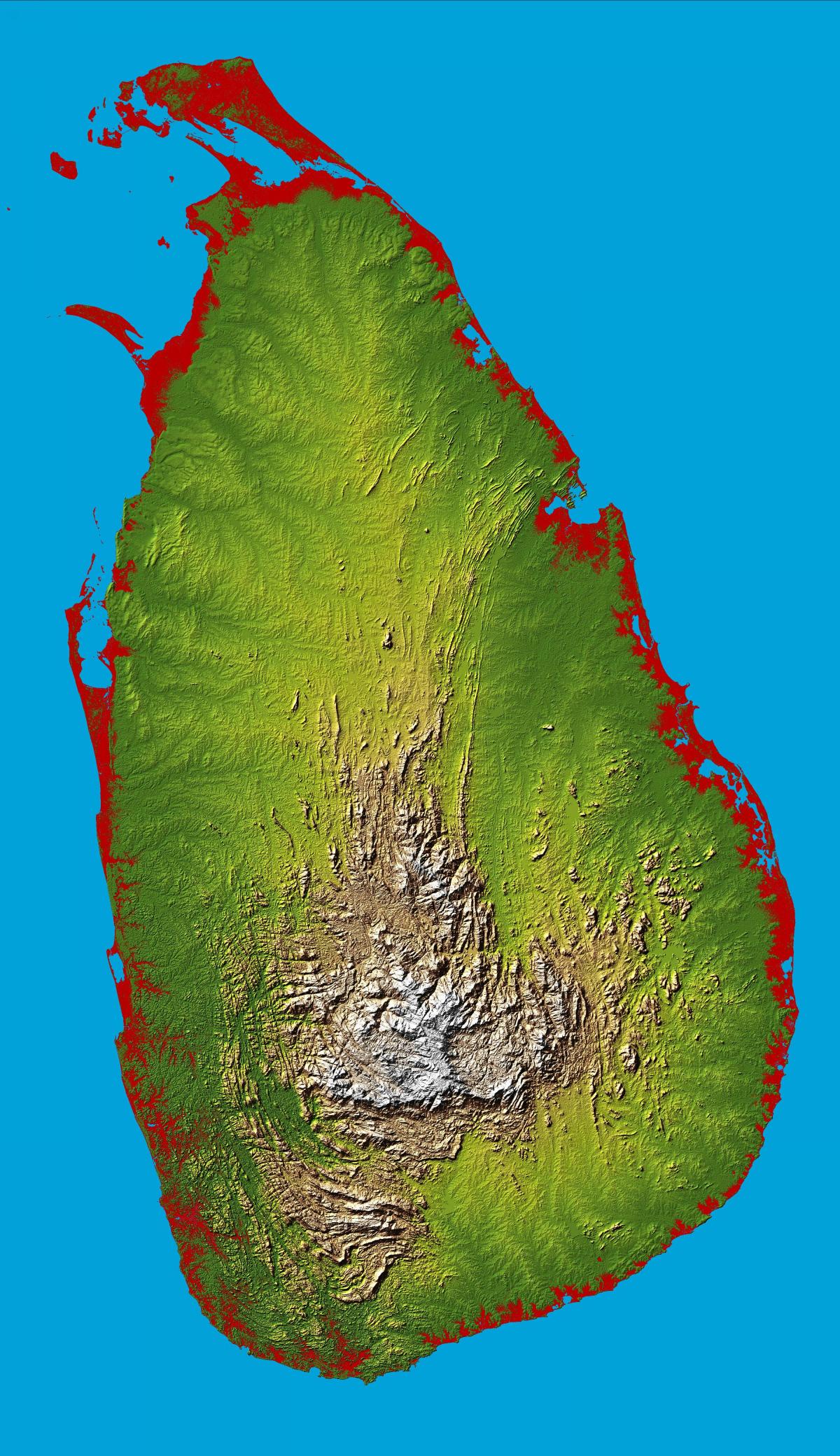 mapa Srí Lanka 3d