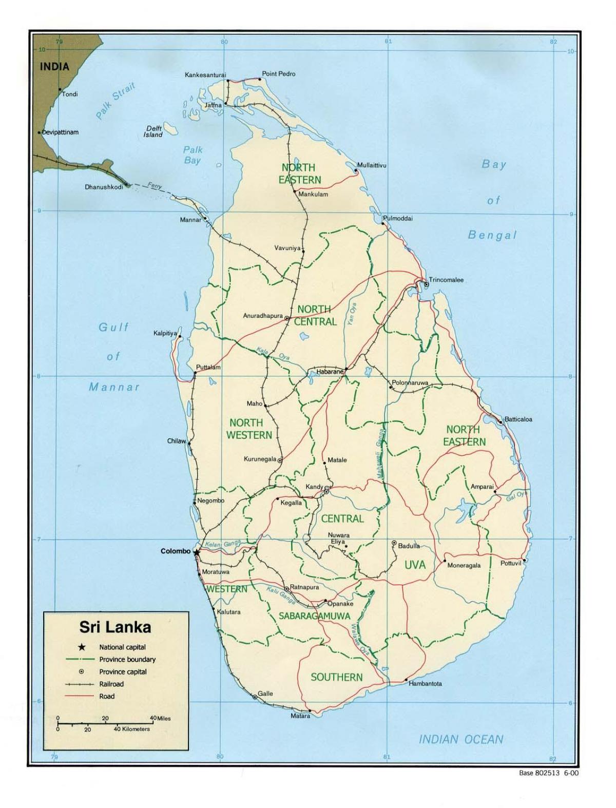 mapa sveta na konci Srí Lanka