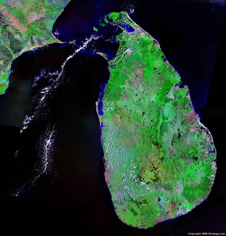 mapa Srí Lanke žijú