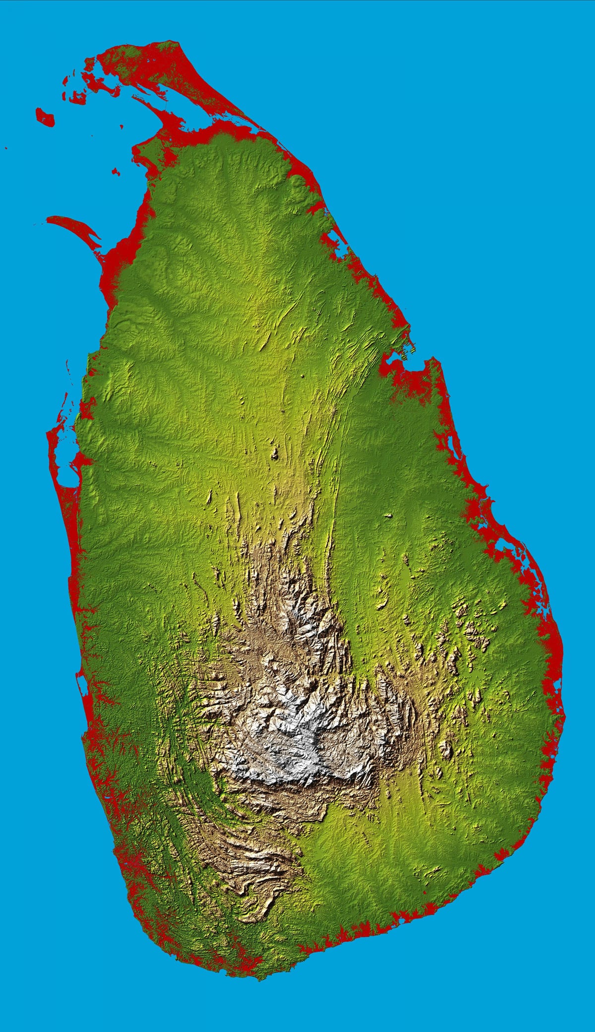 mapa Srí Lanka 3d