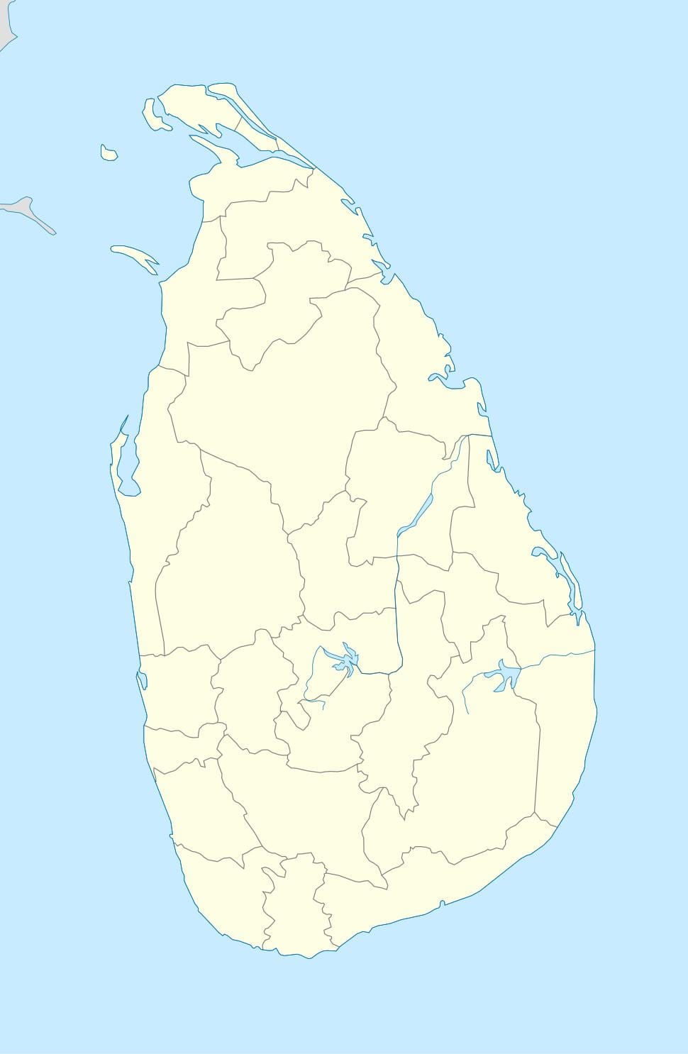 mapa Srí Lanka divízny sekretariát