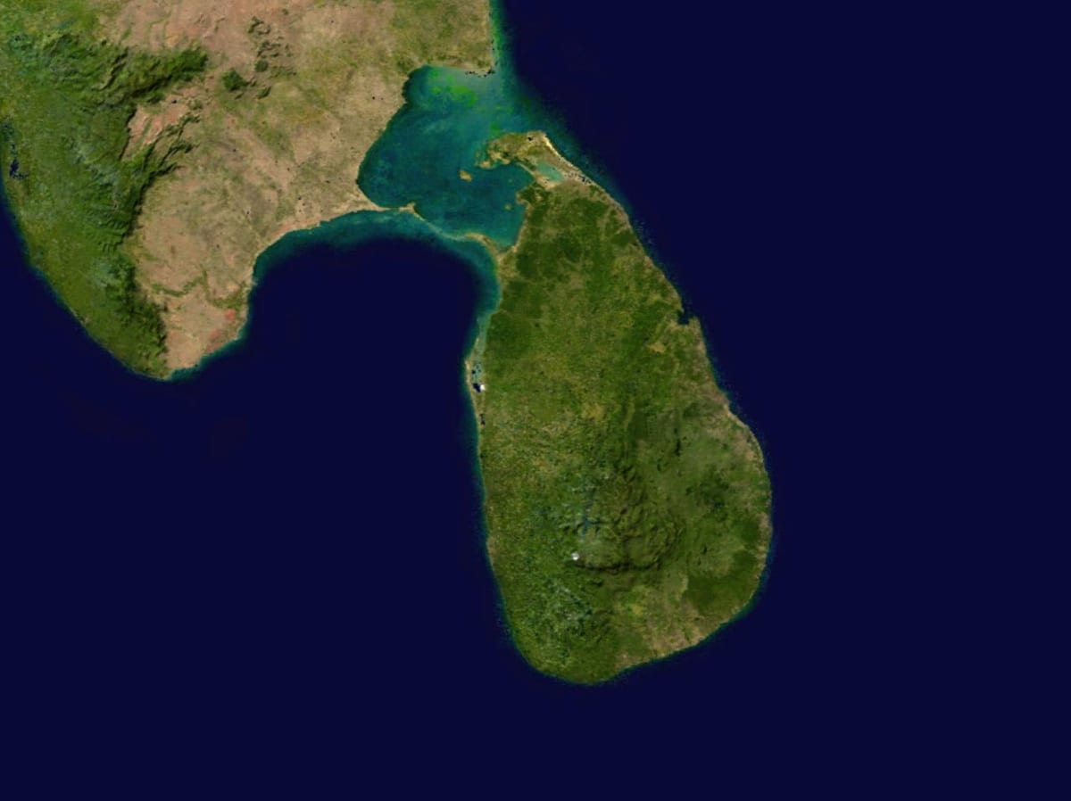 online satelitná mapa Srí Lanka