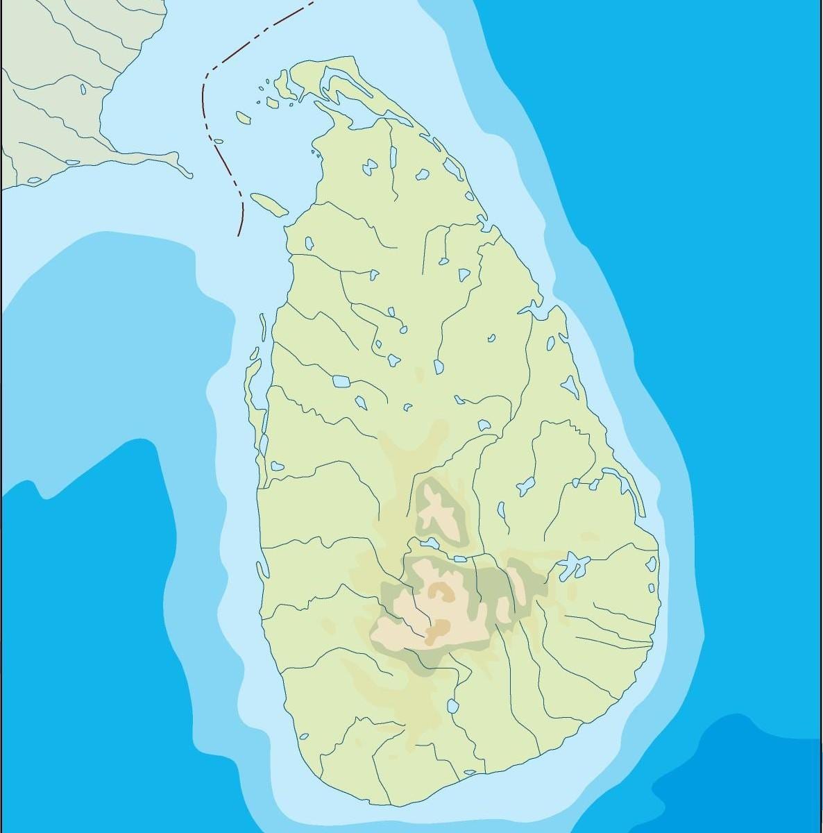 Srí Lanka vektorová mapa