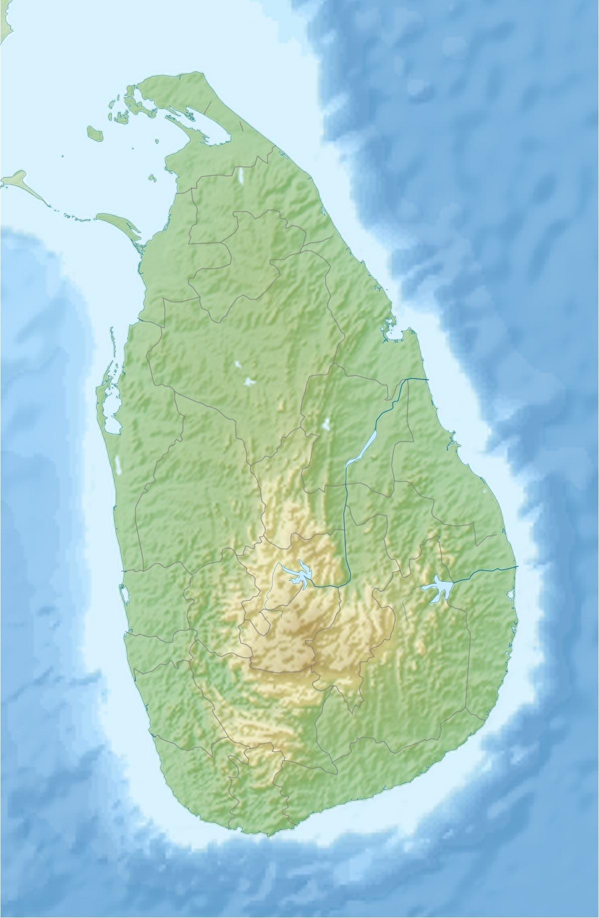 mapa zeme mapu Srí Lanka