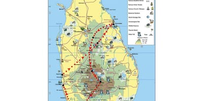 Mapa, symboly na Srí Lanke
