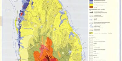 Mapa pôdnej mape Srí Lanka