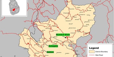 Mapa riverston Srí Lanka