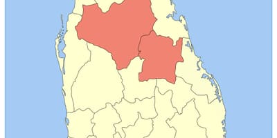 Centrálnej provincii Srí Lanka mapu