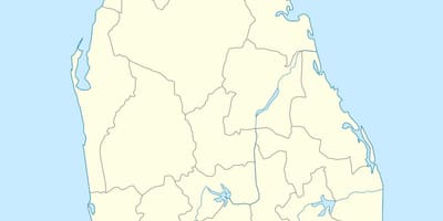 Mapa Srí Lanka divízny sekretariát