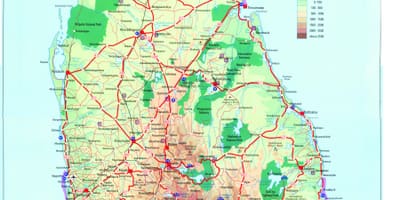 Mapa Srí Lanka dopravy