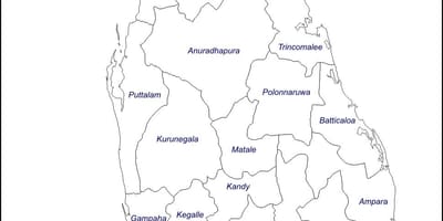 Srí Lanka mapu kreslenie