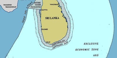 Mapa Srí Lanka more