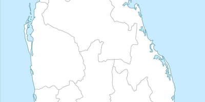 Mapa Srí Lanka nidan
