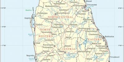 Srí Lanka mapu hd