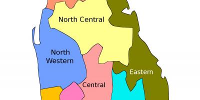 Srí Lanky provincií mapu