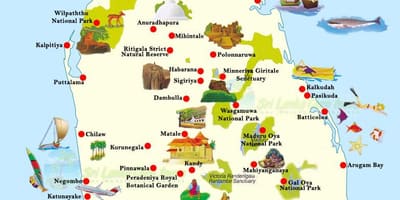 Mapa unawatuna Srí Lanka